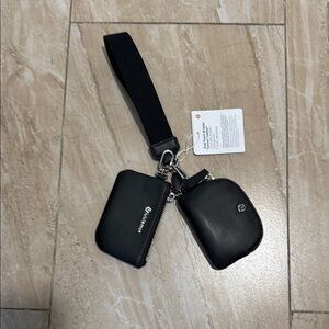 Dual Pouch Wristlet *Cactus “Leather” price tag removed description tag attached